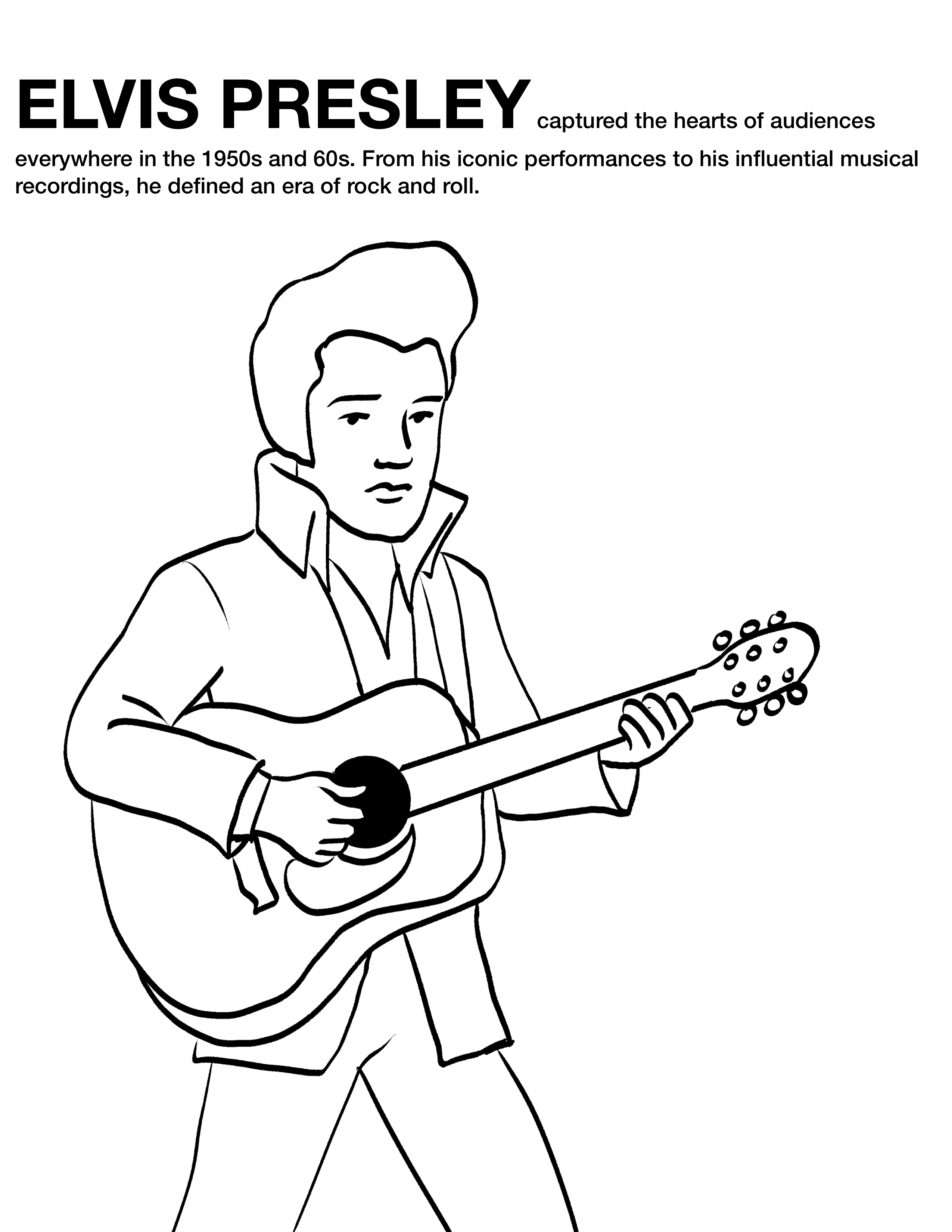Elvis Presley coloring page