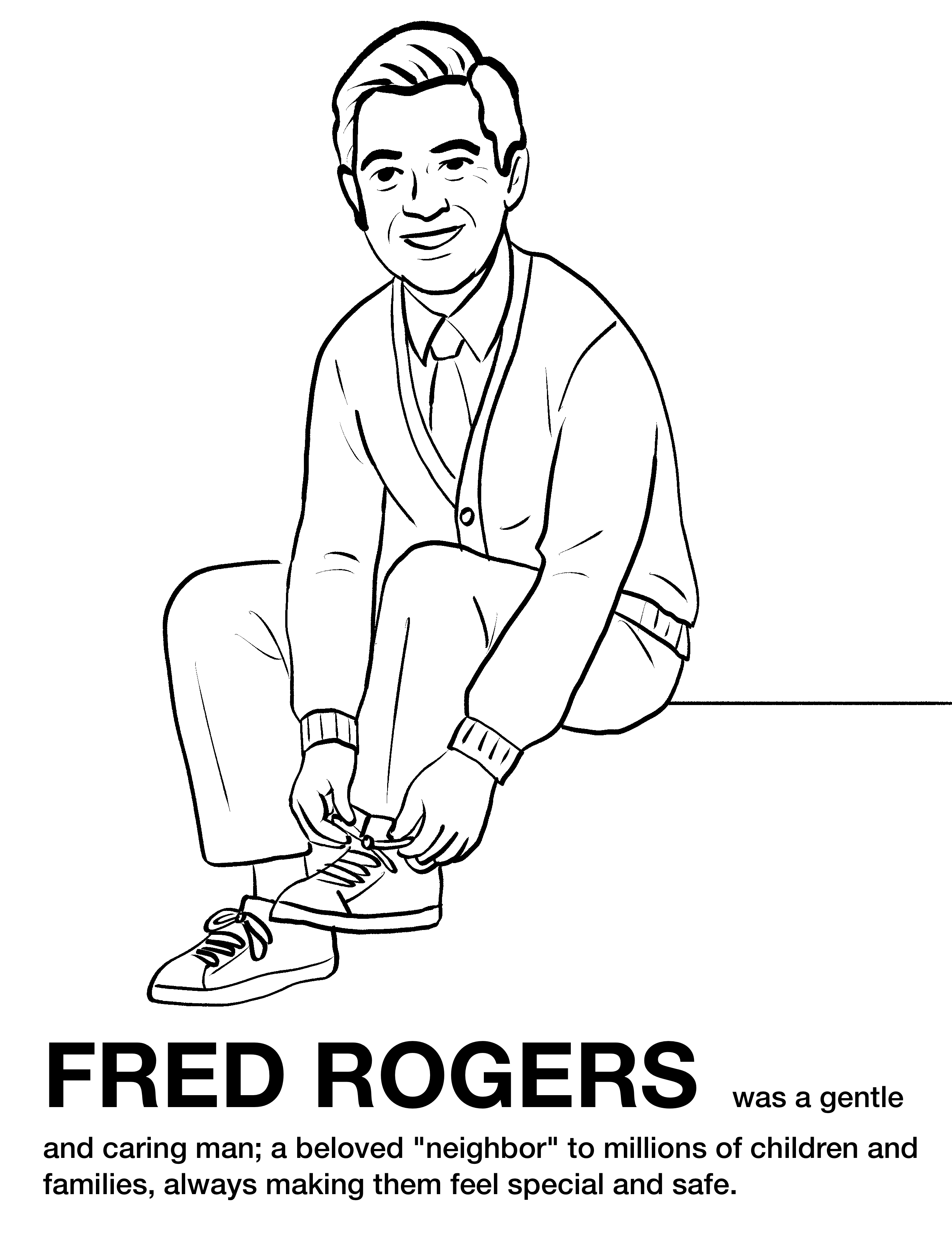 Fred Rogers coloring page