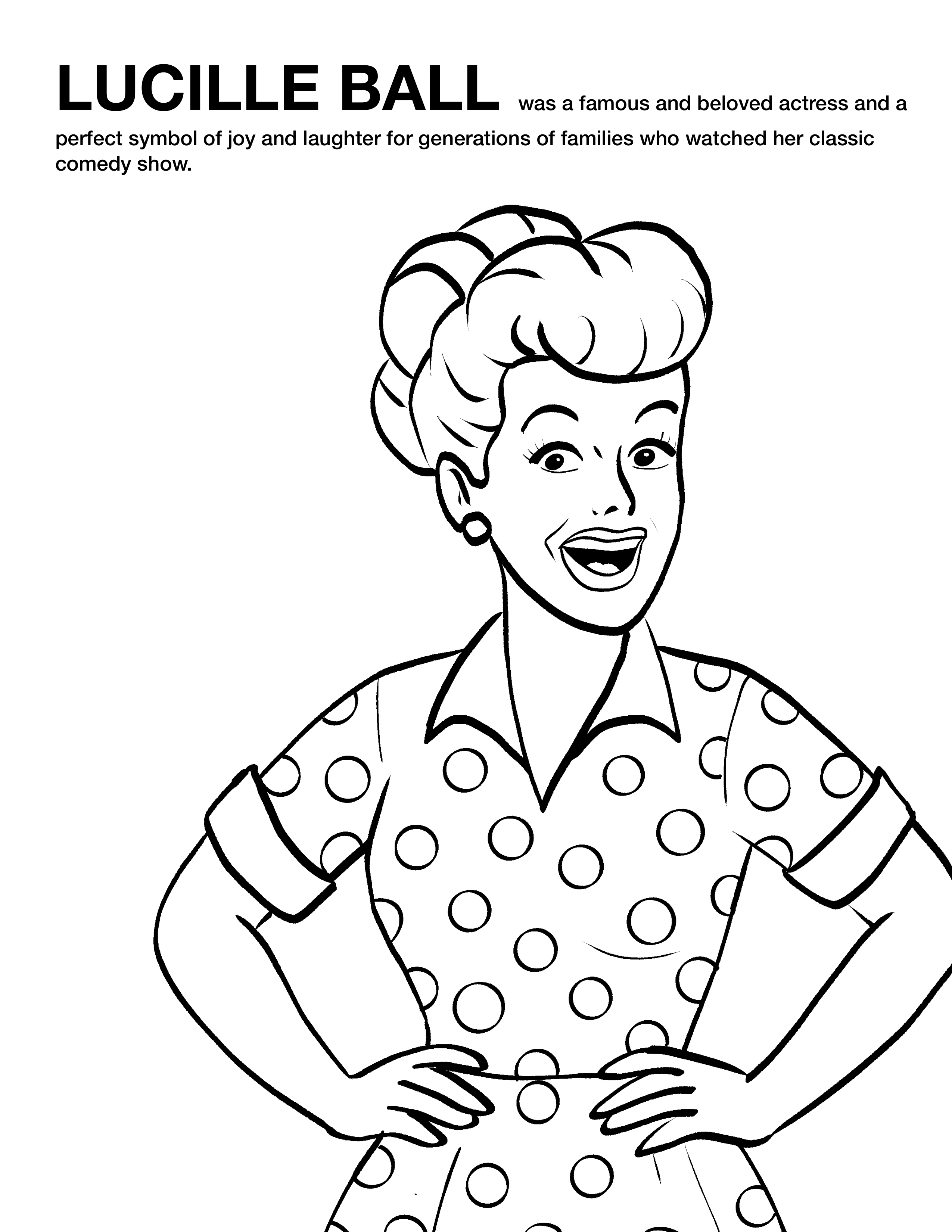 Lucille Ball coloring page